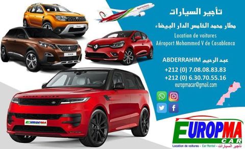 بمناسبة شهر رمضان شركة EUROPMA يوروبما تاجير السيارات في مطار محمد الخامس تقدم عروض خاصة
