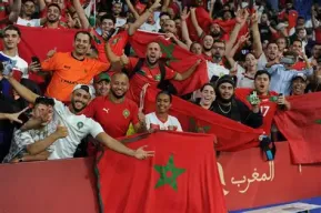 فرحة جماهير المغرب بعد فوزه على هايتي